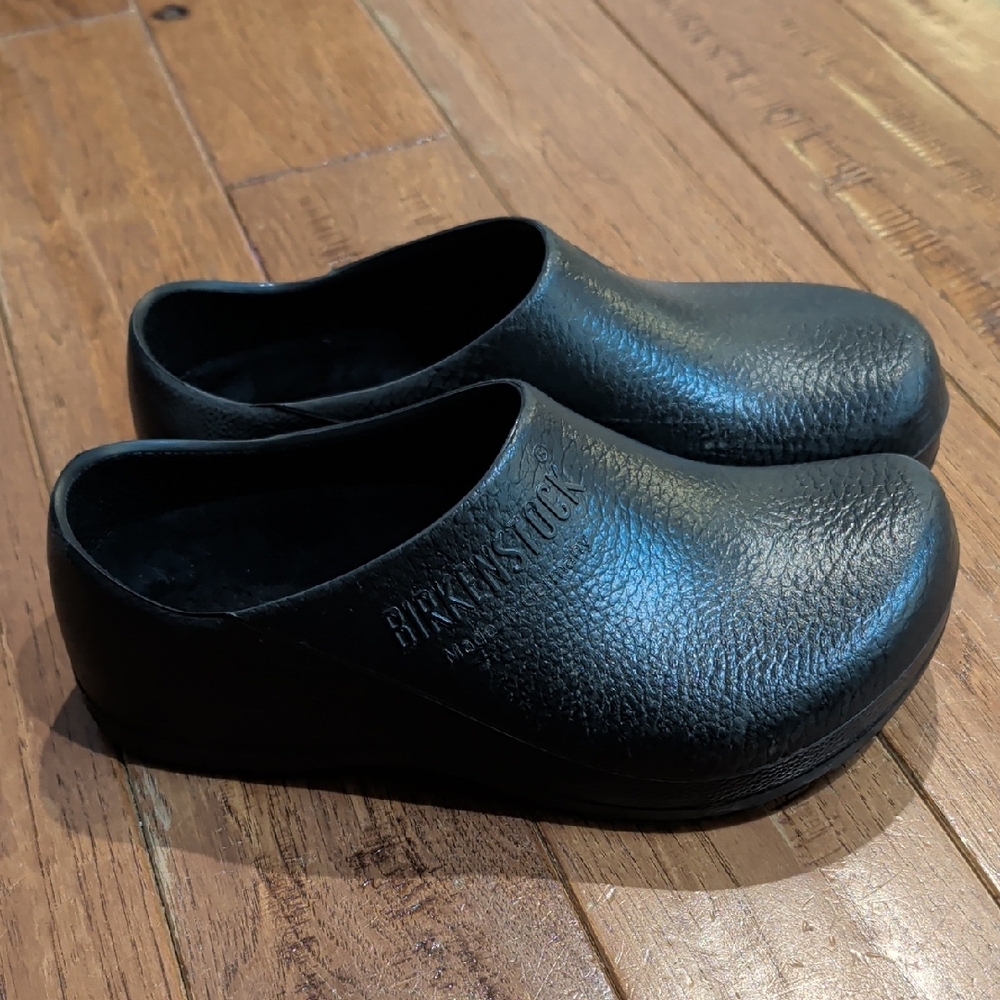 Birkenstock Profi Birki Textured Black Slip-On Work Shoes